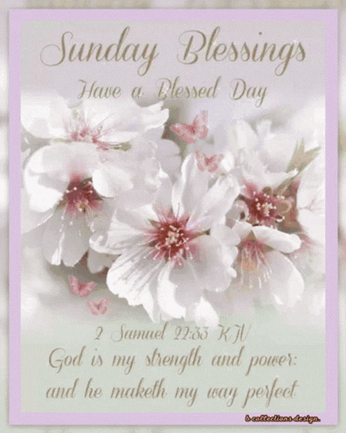God Sunday Blessings Flowers Strength Power GIF