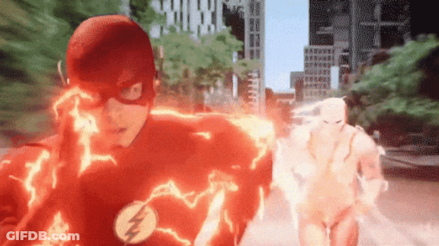 Godspeed Flash And Opponent Running GIF