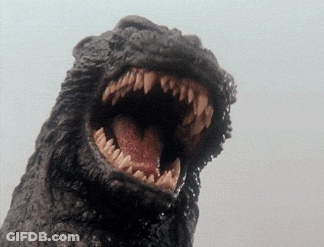 Godzilla Dance With Big Roar GIF