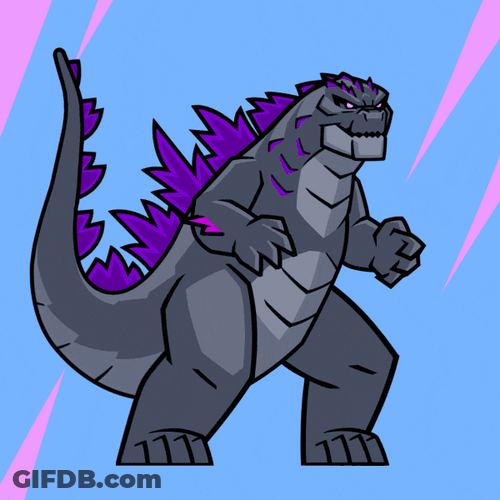 Godzilla Dorsal Fins Dance GIF