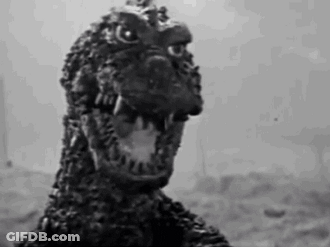 Godzilla Head Twist Dance GIF