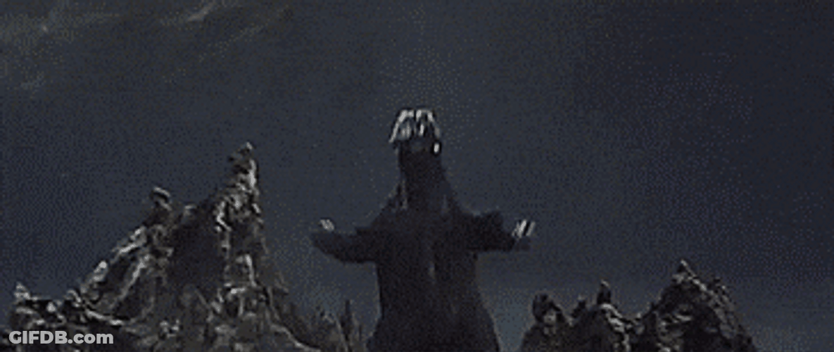 Godzilla Jumping Dance In Dark GIF