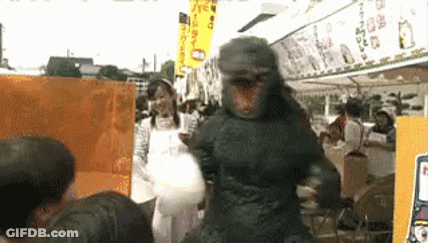 Godzilla Meme Eat Something GIF