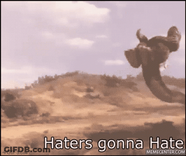 Godzilla Meme Haters Gonna Hate GIF