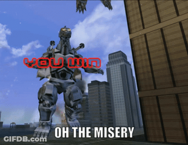 Godzilla Meme Oh The Misery GIF