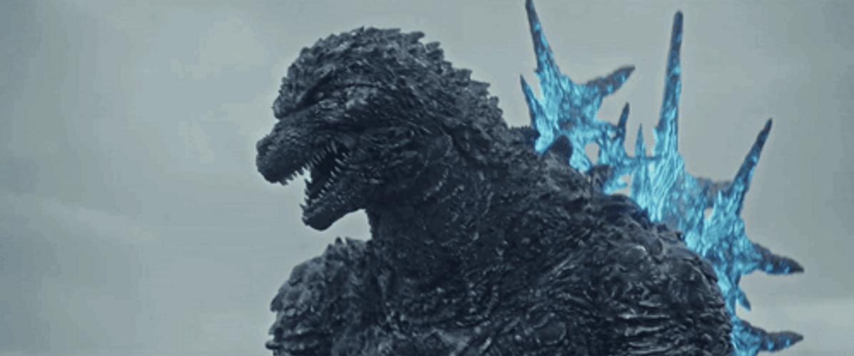 Godzilla Minus One Blowing Blue Fire GIF