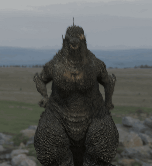 Godzilla Minus One Bouncing GIF