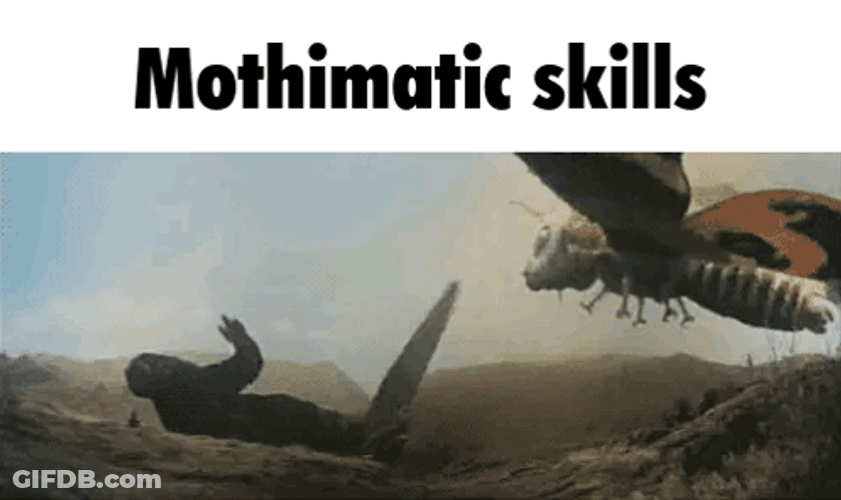 Godzilla Mothra Fighting Skill GIF