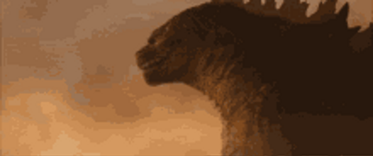 Godzilla Roars Bye GIF