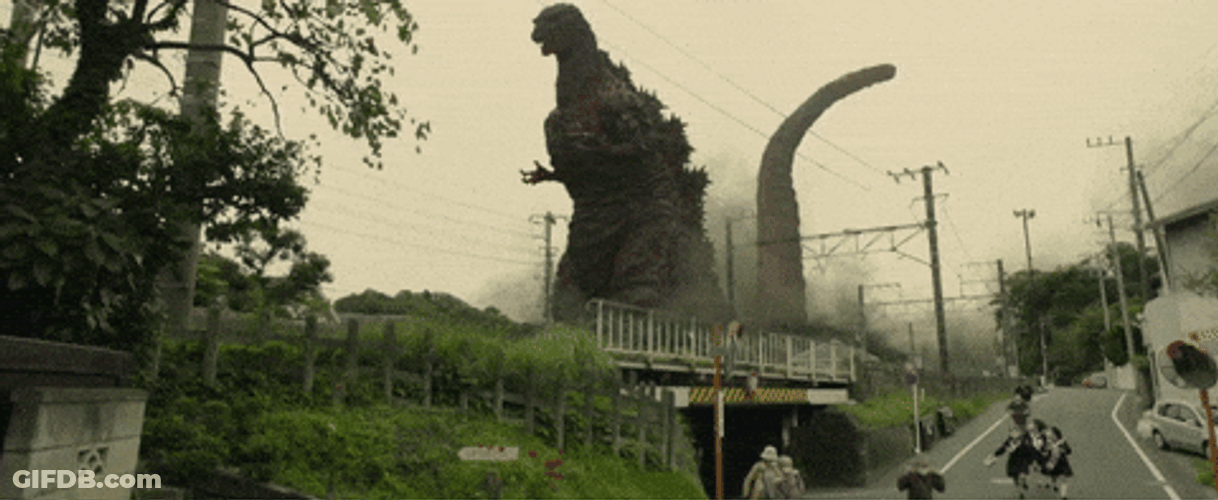 Godzilla Slow Motion Dance GIF