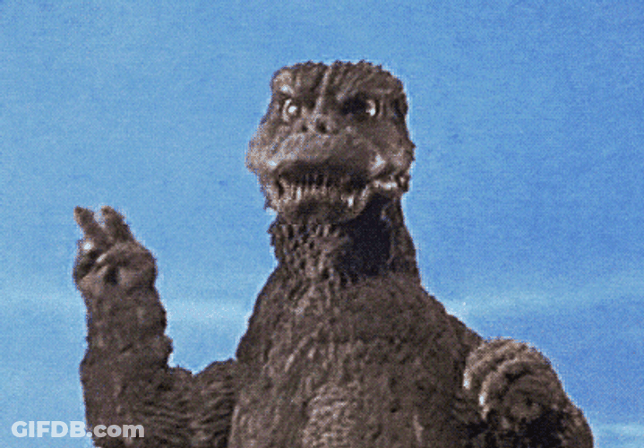 Godzilla Slow Motion Funky Dance GIF