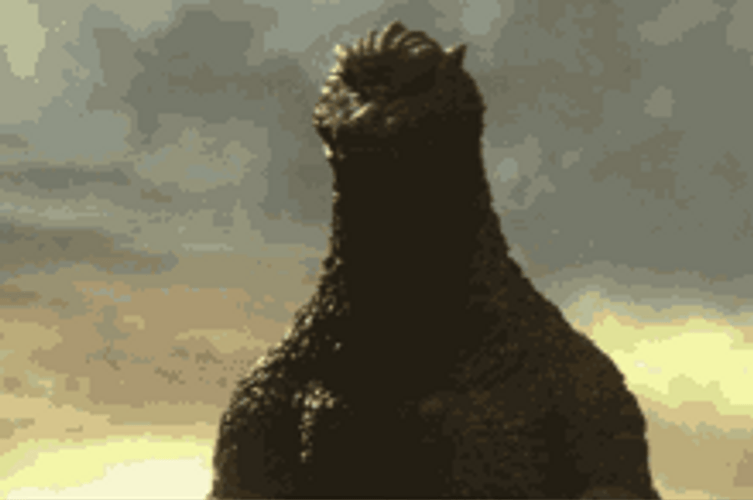Godzilla Turning Away GIF