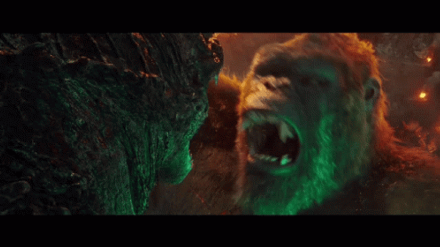 Godzilla Vs Kong Monsters Faceoff GIF