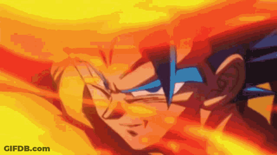 Gogeta Kick Legendary Broly GIF