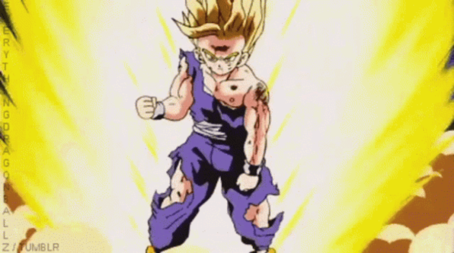 Gohan Injured Arm GIF