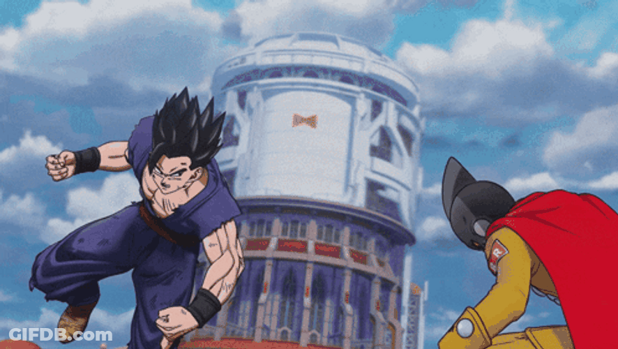 Gohan Kicking Gamma 1 Far Dragon Ball Super GIF