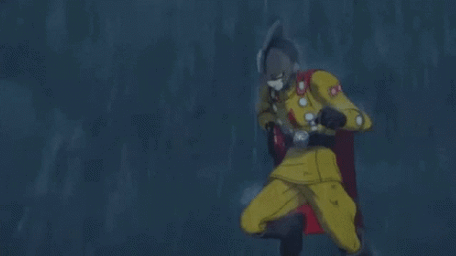 Gohan Shoving Gamma 1 With Foot GIF