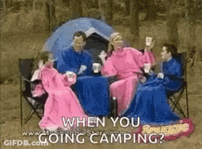 Going Camping Snuggies Paradise GIF