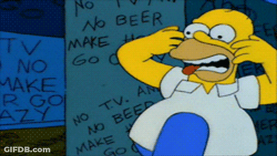 Going Crazy Screaming Halloween Homer Simpson GIF