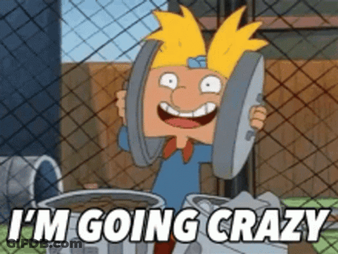 Going Crazy Smashing Head Hey Arnold GIF
