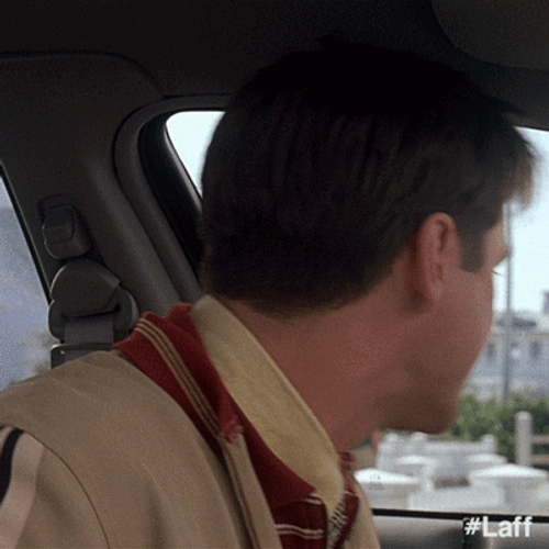 Going Crazy Yelling Car Jim Carrey Reaction GIF