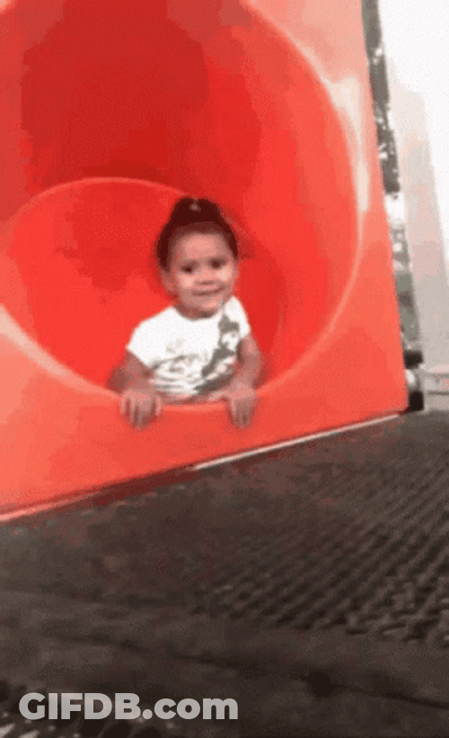 Going Down Cute Kid Sliding Down GIF