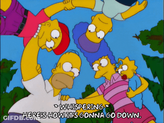 Going Down Simpsons Family Meeting GIF