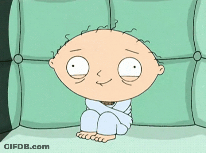 Going Loco Crazy Smiling Stewie Griffin GIF