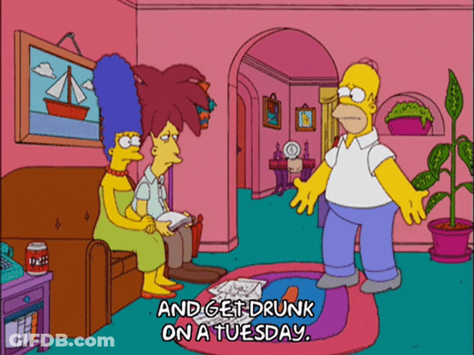Going Up On A Tuesday Homer Simpson GIF