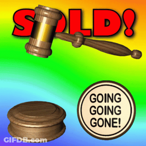 Goinge Gone Sold Pounding Gavel GIF