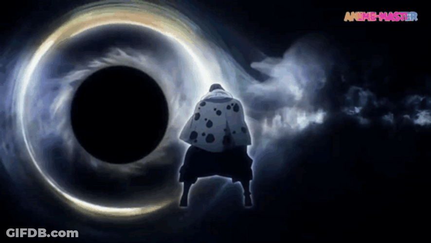Gojo Domain Expansion Black Hole GIF