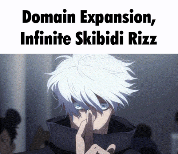 Gojo Domain Expansion Infinite Skibidi Meme GIF