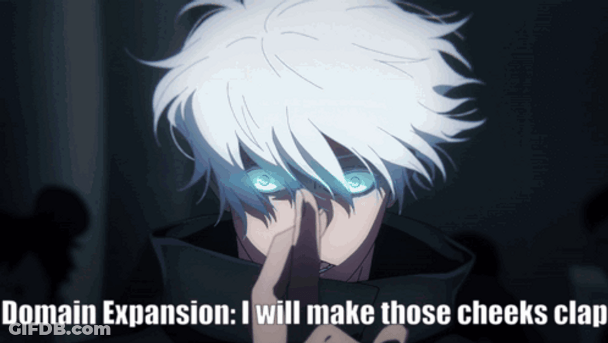 Gojo Domain Expansion Powerful Laser Eyes GIF