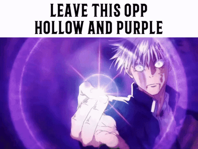 Gojo Hollow And Purple Flashing Light Meme GIF