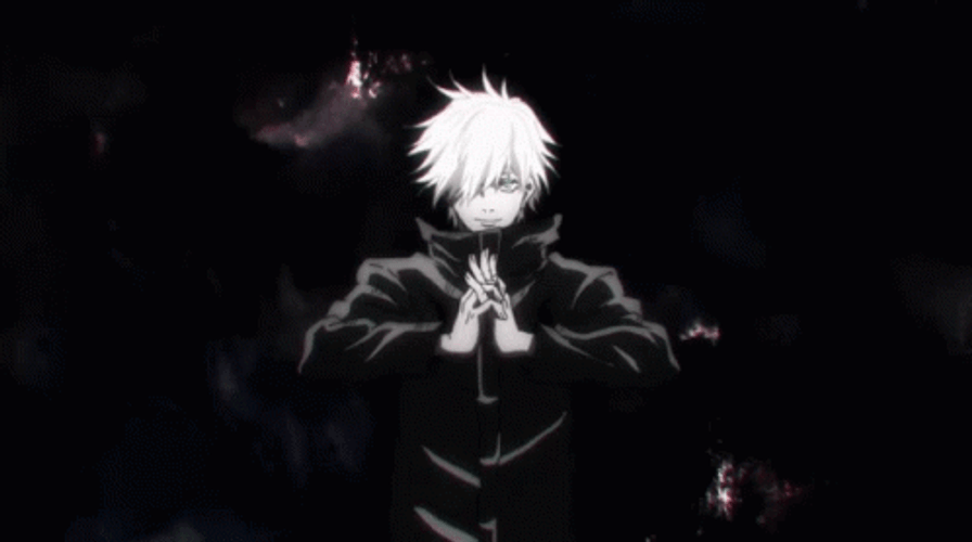 Gojo Hollow Purple Praying Hands GIF