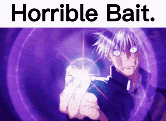 Gojo Purple Finger Snap Horrible Bait GIF