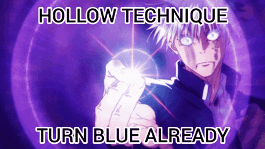 Gojo Purple Hollow Technique Turning Blue GIF