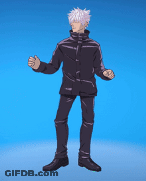 Gojo Satoru Fortnite Griddy GIF