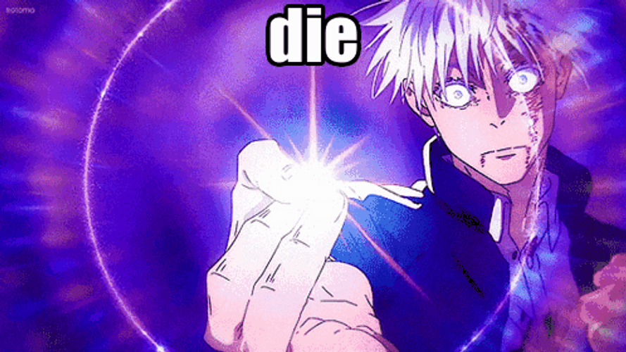 Gojo Satoru Hollow Purple Finger Snap Die GIF