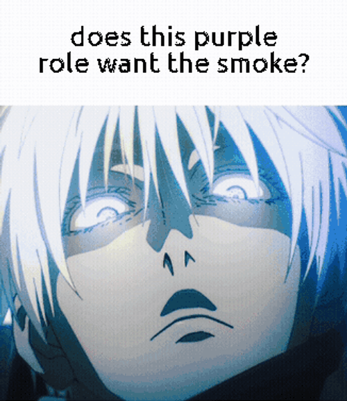 Gojo Satoru Purple Smoke Meme GIF