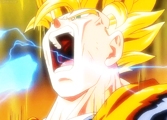 Gok Super Saiyan Screaming GIF