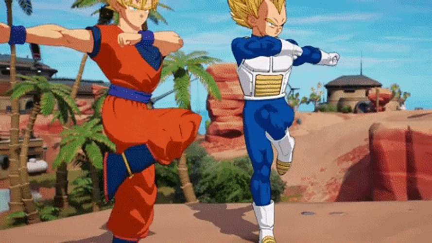 Gok Vegeta And Son Goku Fusion GIF