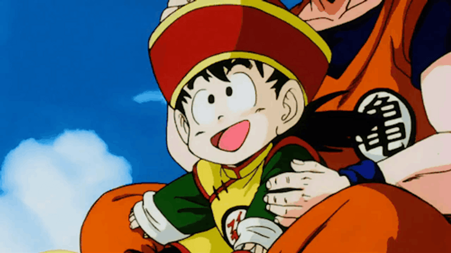 Goku And Gohan In Flying Nimbus GIF