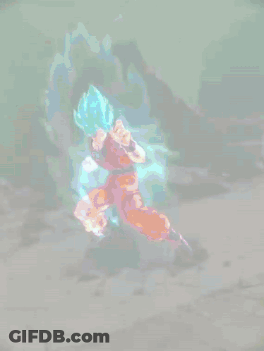 Goku And Jiren Fighting In Video Game GIF