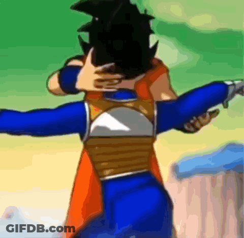 Goku And Vegeta Hugging GIF
