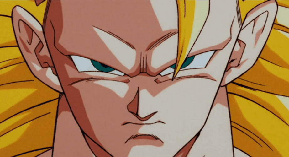 Goku Angry Face Super Saiyan Blue GIF