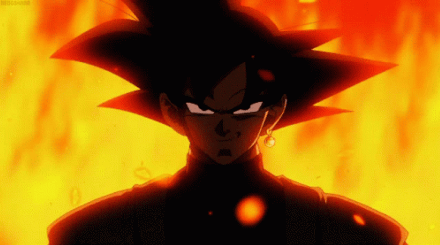 Goku Black Blazing Fire GIF