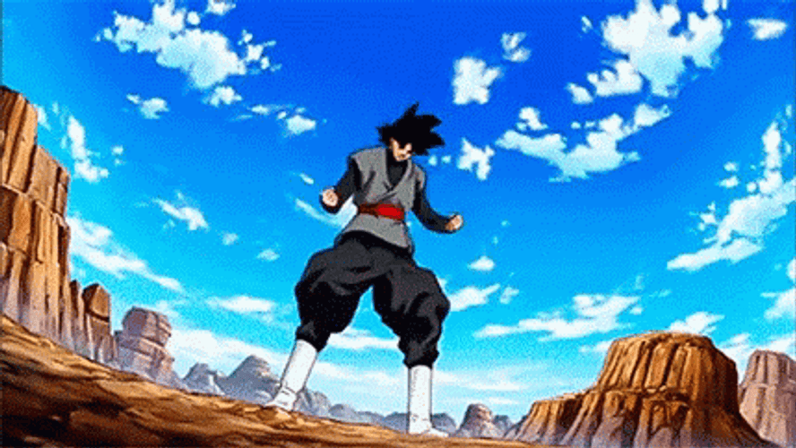 Goku Black Charging Power GIF