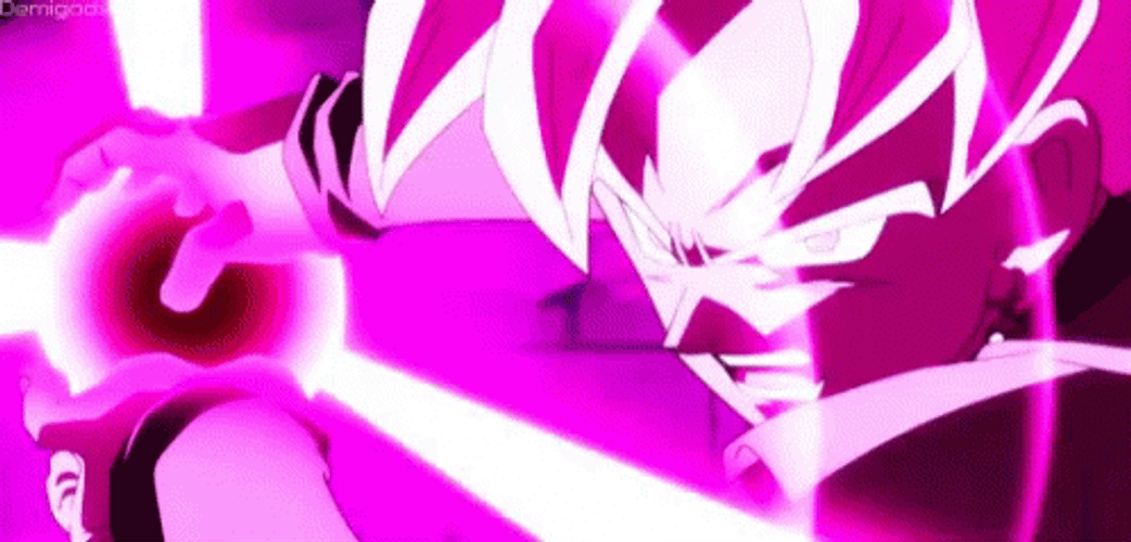 Goku Black Realeasing Power GIF