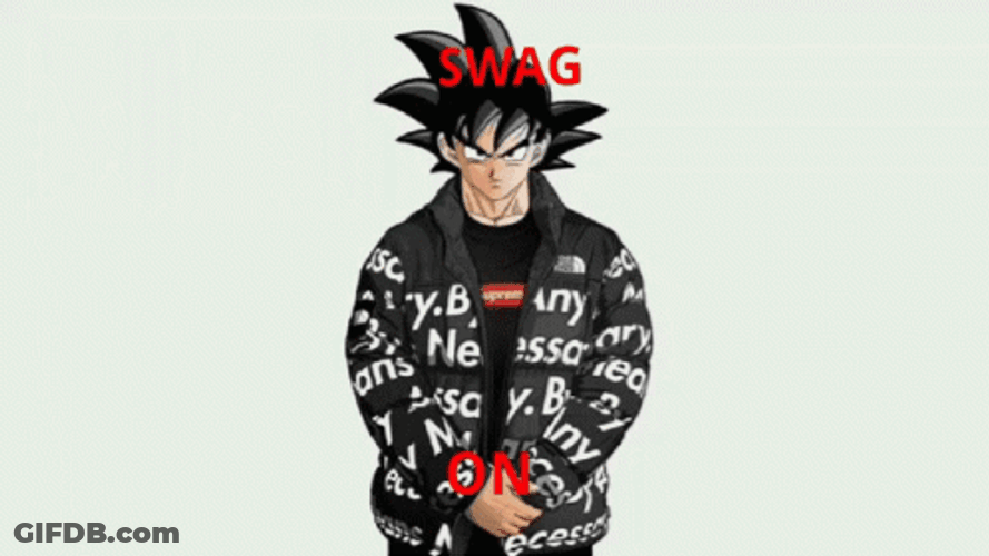 Goku Drip Swag On GIF